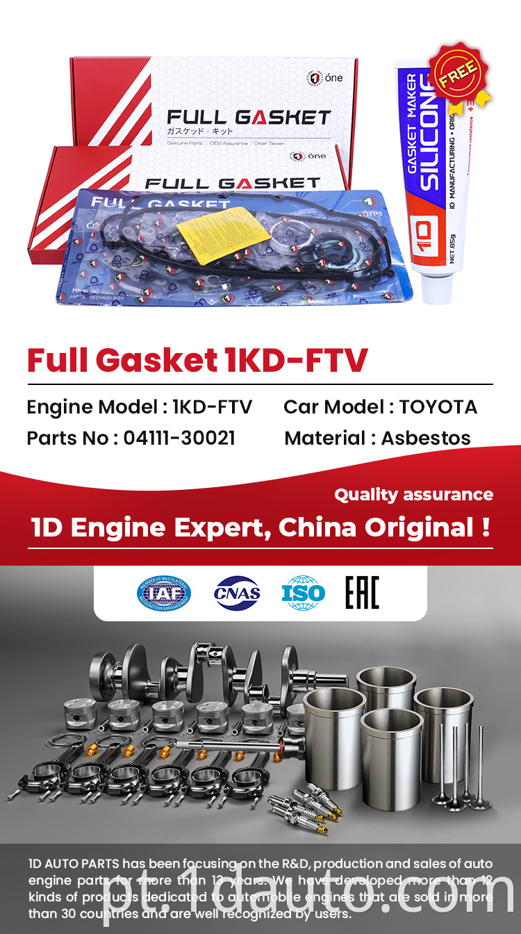 1KD-FTV Engine Gasket Set